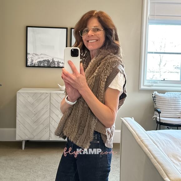 MARC by MARC JACOBS Alice Wool Rabbit Fur Vest XS/S - Picture 5 of 10